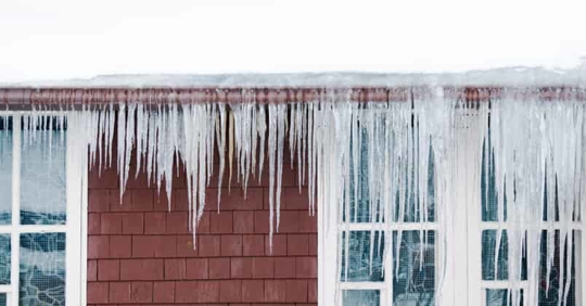 icicles on a house